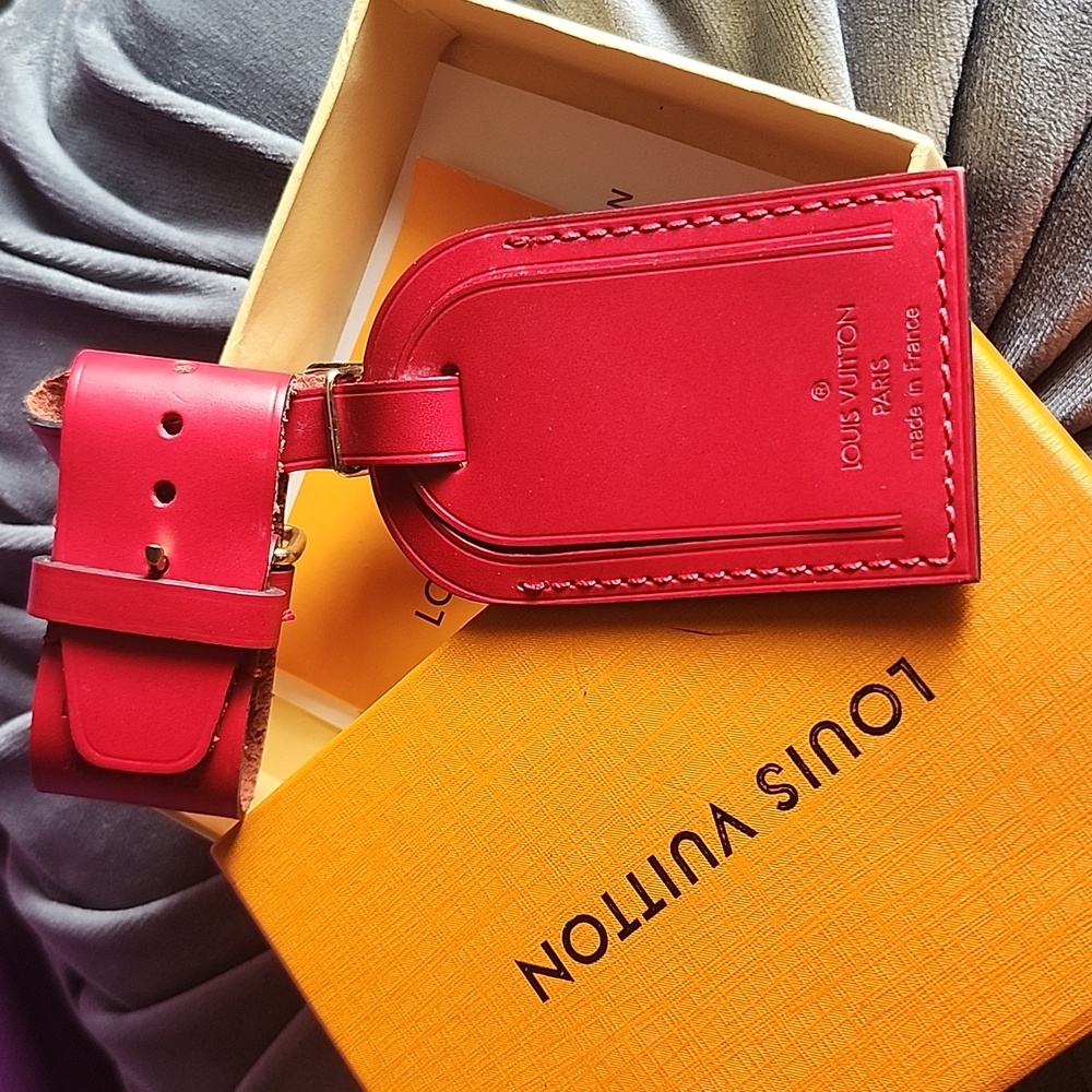Louis Vuitton Vibrant Red Luggage Tag W/ Box